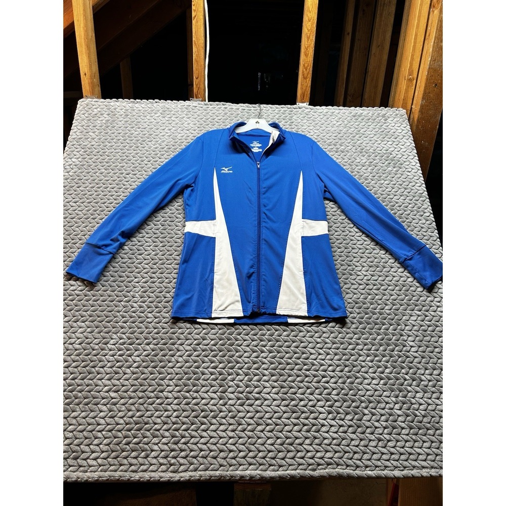 Mizuno DryLite Mens M Full Zip Track Jacket Blue White